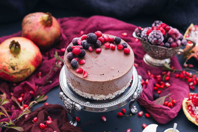 Close-up of cake on table