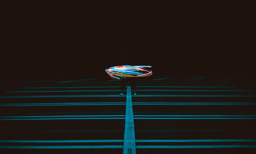 Illuminated colorful light painting at night