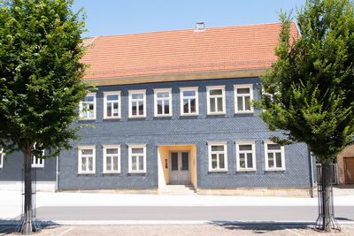 Exterior of building against clear sky