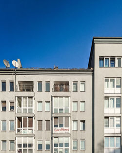 Low angle view of residential building against sky