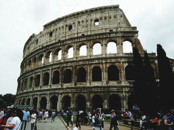 Low angle view of colosseum