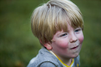 Close-up portrait of boy