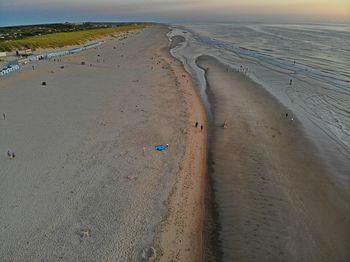 High angle view of beach against sky