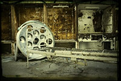 Interior of abandoned building