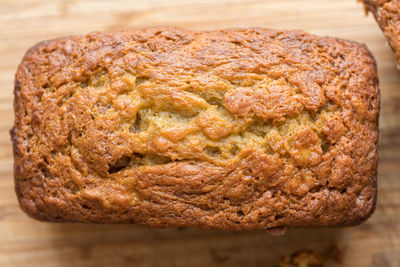 Close-up of bread on cutting board