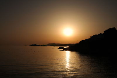 Scenic view of sea during sunset