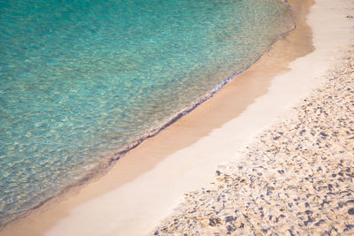 High angle view of beach