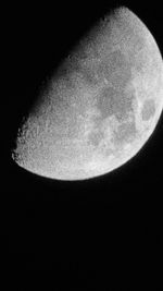 Low angle view of moon in sky at night