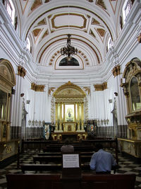 Interior of cathedral and building