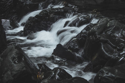 Scenic view of waterfall