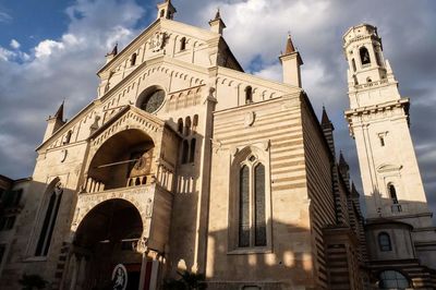 Low angle view of church against sky