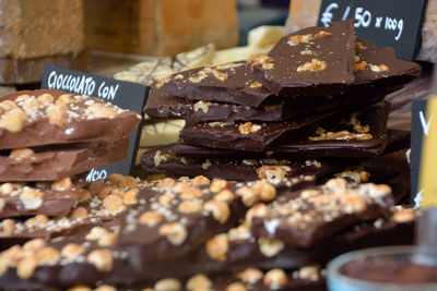 Close-up of chocolate cake
