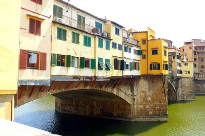 View of canal in city