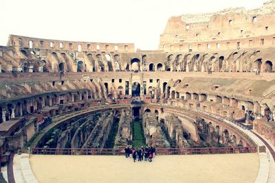 Tourists at coliseum