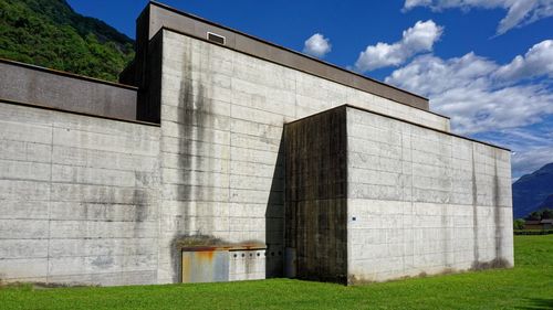 Exterior of building against cloudy sky