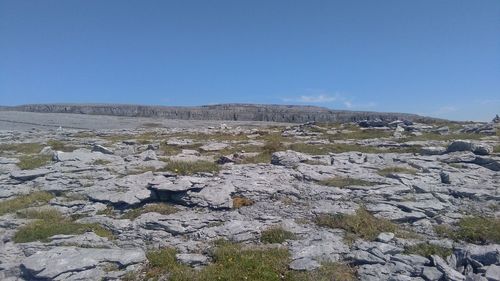 Scenic view of landscape against clear sky