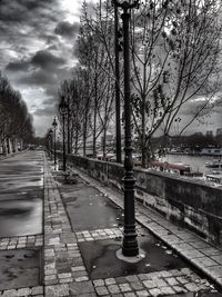 View of bridge in city against sky