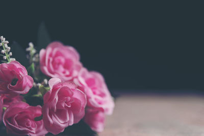 Close-up of pink rose bouquet