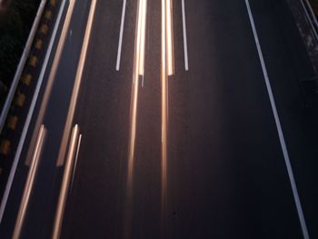 Close-up of illuminated car at night