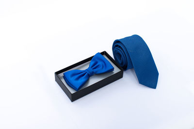 High angle view of umbrellas against white background