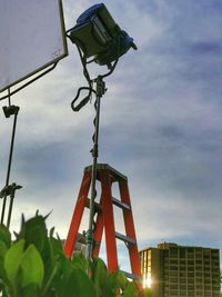 Low angle view of built structure against sky