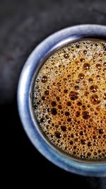 Directly above shot of coffee cup