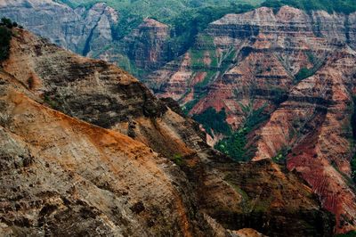 Close-up of multi colored mountain