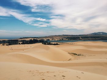 Scenic view of desert against sky