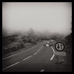 Road passing through country road