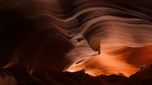 Low angle view of rock formation