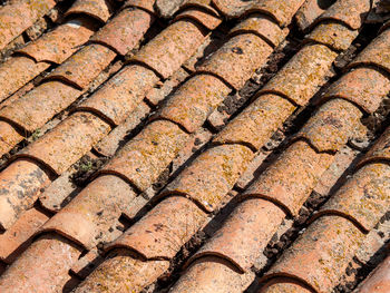 Full frame shot of roof tiles