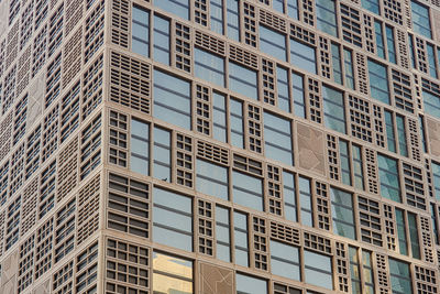 Low angle view of modern buildings in city