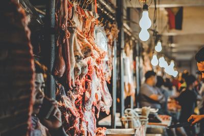 Close-up of food for sale at market stall