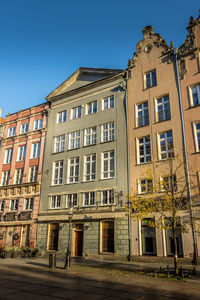 Low angle view of residential building against sky