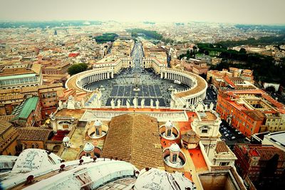 High angle view of city