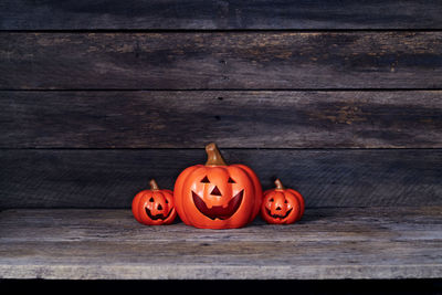 View of pumpkin on table