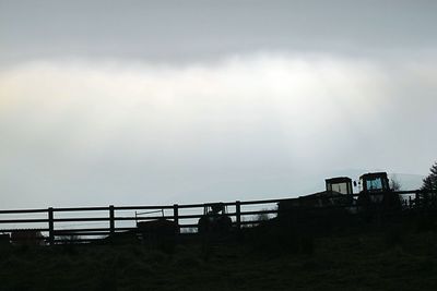 Railing against sky