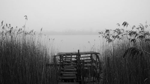 Pier on lake