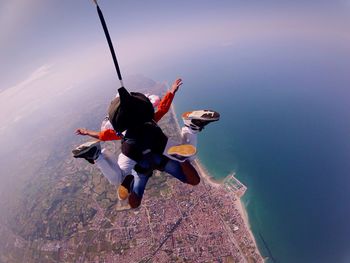 Low angle view of man against sky