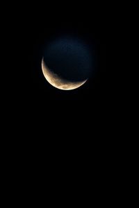 Low angle view of moon in sky