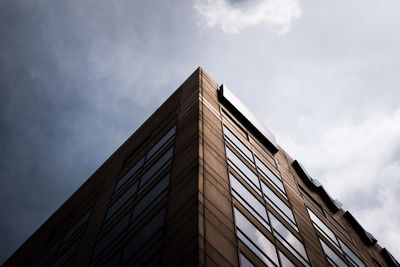 Low angle view of modern building against sky