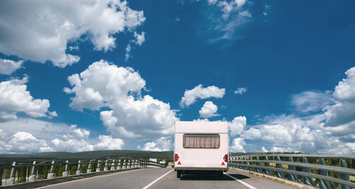 Low angle view of road against sky