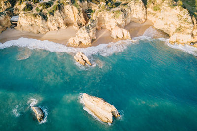 Rock formations at seaside