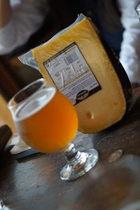 Close-up of drink on table