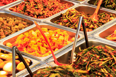 Close-up of food in market