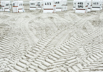 High angle view of beach