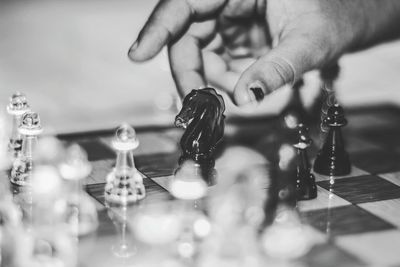 Close-up of cropped hand