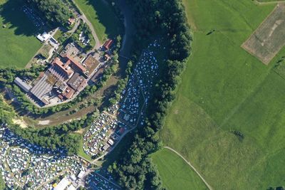 High angle view of cityscape