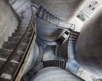 High angle view of staircases