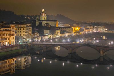 View of illuminated cityscape at night